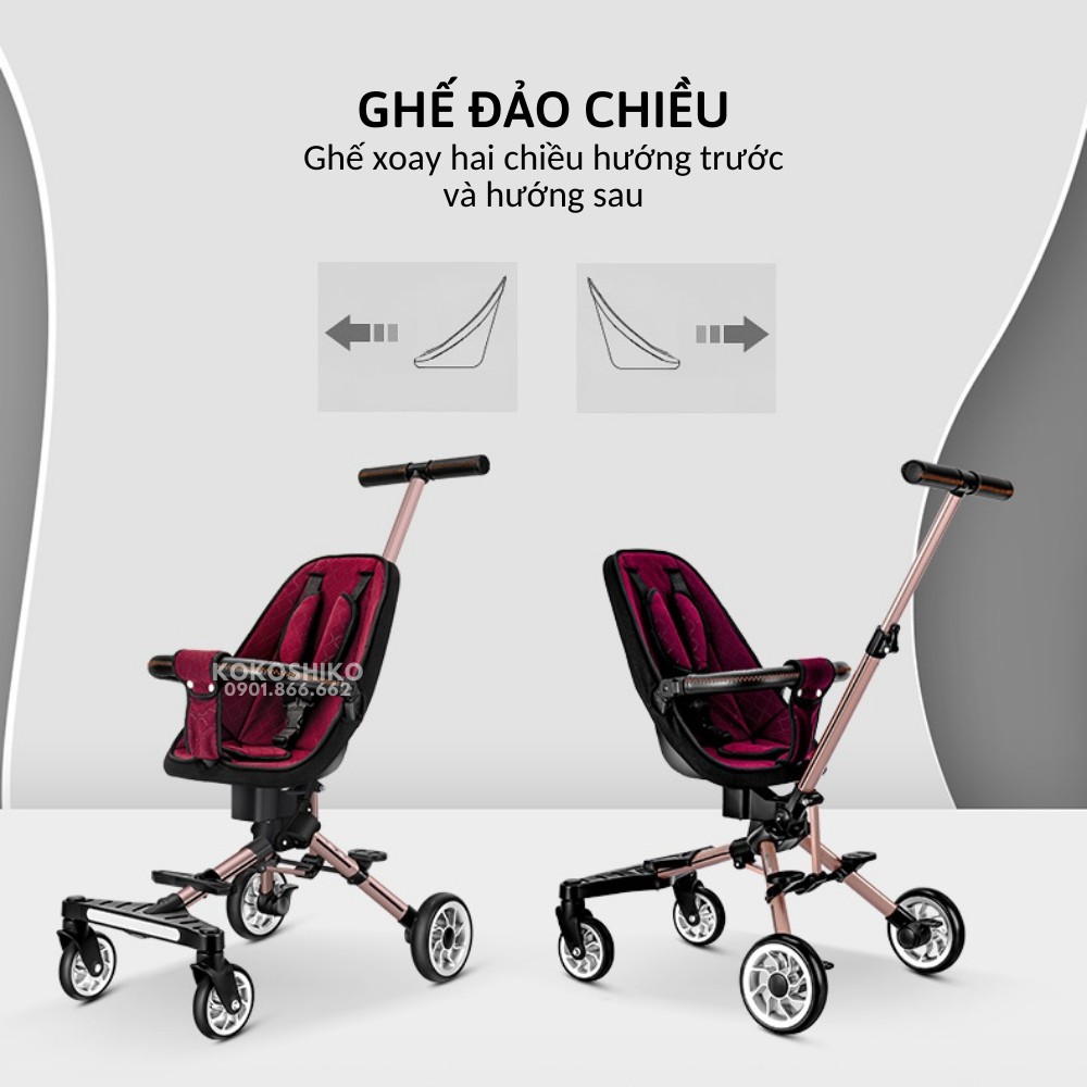 Xe đẩy du lịch Cody Baby 969 [Hàng xuất EU, gập gọn]