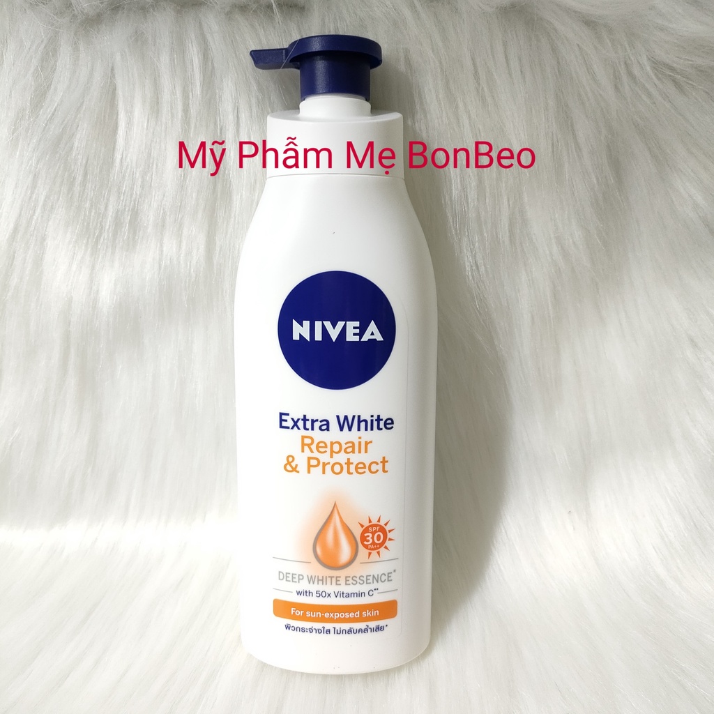 Sữa dưỡng thể dưỡng trắng Nivea giúp phục hồi &amp; chống nắng 350ml