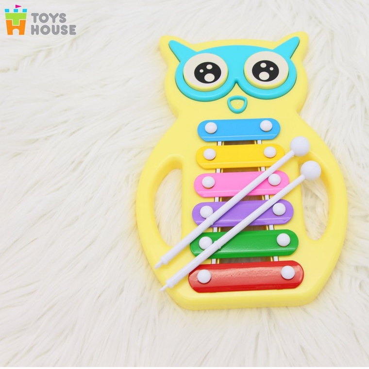 Đồ chơi nhạc cụ- Đàn gõ Xylophone hình cú mèo đáng yêu Toyshouse- Dụng cụ phát triển năng khiếu âm nhạc dành cho bé yêu