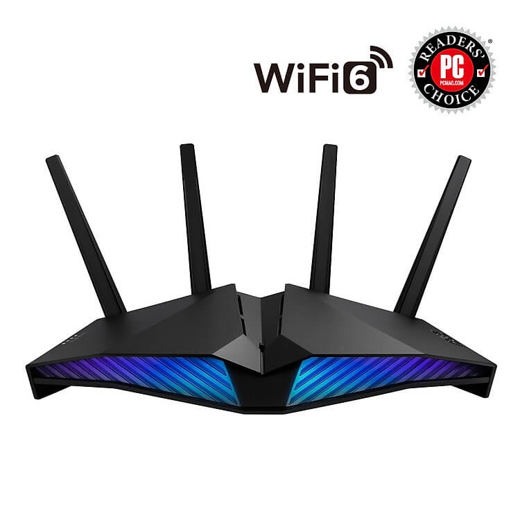 Router Wifi Asus Aura RGB RT-AX82U Hai Băng Tần, Chuẩn AX5400 (Chuyên Cho Game Di Động)