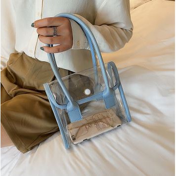 🌿🌿 Túi Xách Nữ Trong Suốt Sang Chảnh Mẫu Mới, Túi Trong Suốt, Túi Du Lịch Trong Suốt (3 Màu Lựa Chọn) | BigBuy360 - bigbuy360.vn