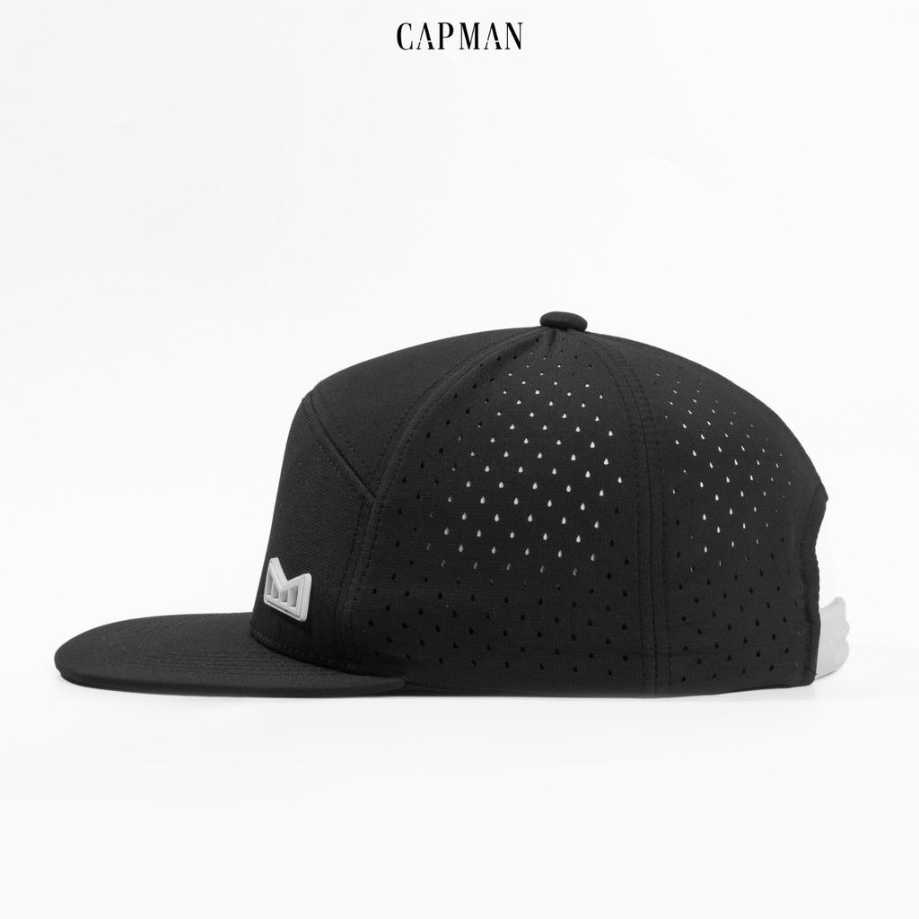 Mũ lưỡi trai CAPMAN chính hãng full box, nón kết nam snapback vải dù CM63 màu đen