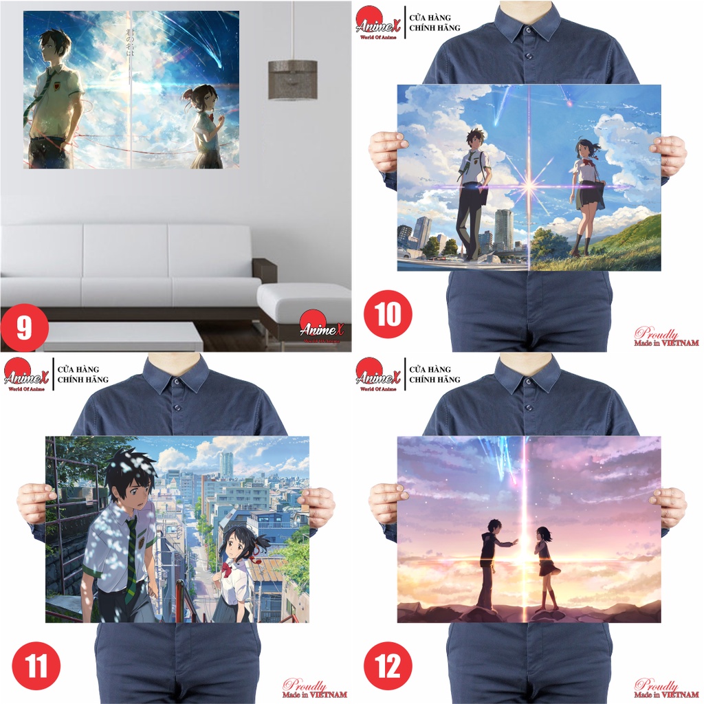 [Mã LIFEHLDEC giảm 10% đơn 99k] Poster Dán Tường Phim Hoạt Hình Your Name - Tên Cậu Là Gì - Kimi No Na wa | BigBuy360 - bigbuy360.vn
