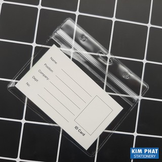 Thẻ đeo bảng tên nhựa dẻo trong suốt, dây đeo thẻ
