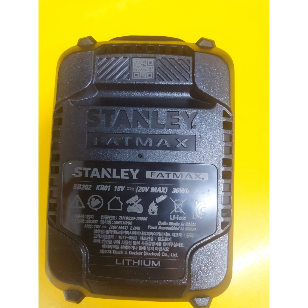 Pin li-ion cho máy khoan 20V Stanley SB202-KR Chính hãng Bảo hành 6 tháng