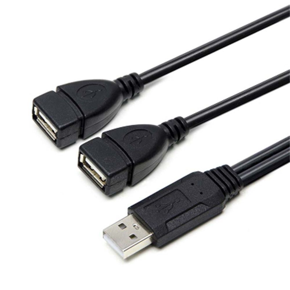 Dây cáp hình chữ Y chuyển đổi 1 đầu cắm USB sang 2 cổng USB 30cm thiết kế bền nhiều màu sắc