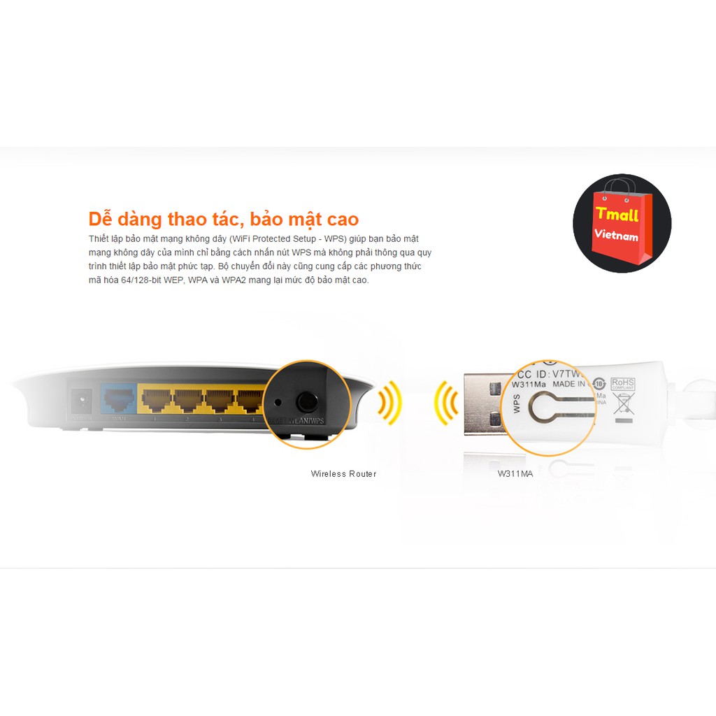 USB thu sóng Wifi TENDA W311MA - PC cồng kềnh không còn phải đi dây mạng | BigBuy360 - bigbuy360.vn