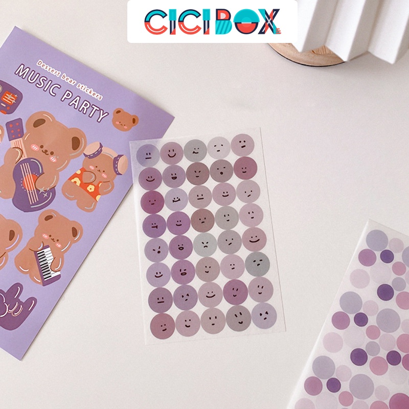 Sticker mặt cười cute phong cách hàn quốc CICIBOX