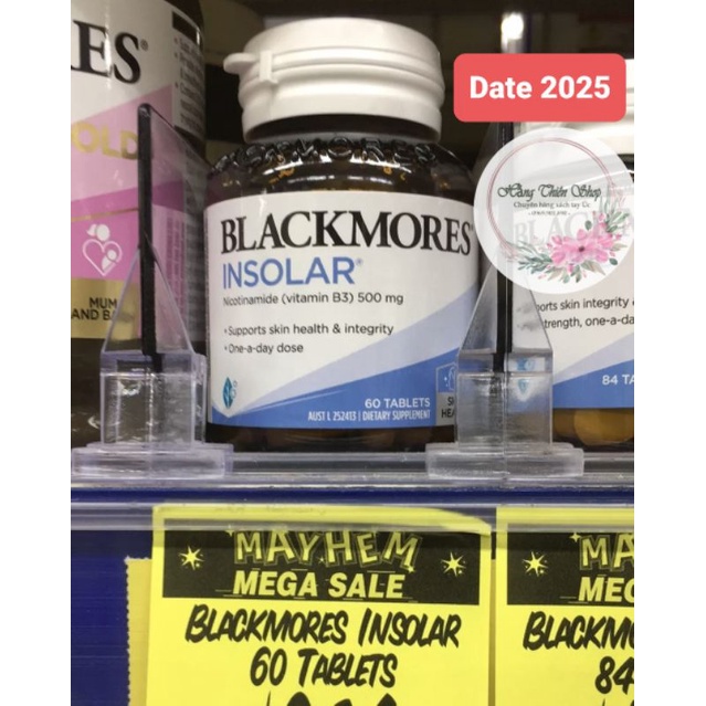 (Đủ bill) Viên đẹp da Bs vitamin B3 Blackmores Insolar 60v
