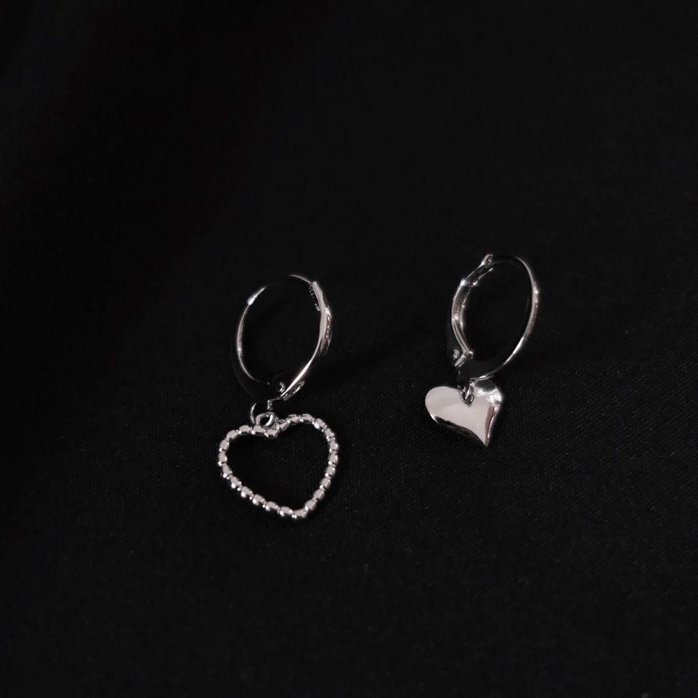 Khuyên tai hình trái tim phong cách Hàn Quốc