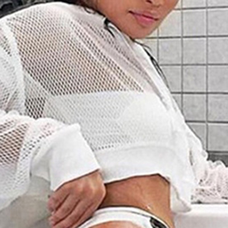 Áo Hoodie Phối Ren Lưới Quyến Rũ Thời Trang Dành Cho Nữ | BigBuy360 - bigbuy360.vn