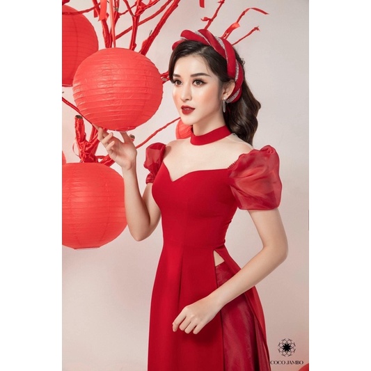 Mình thanh lý áo dai COCO JAMBO (áo + váy) szM new giật tag