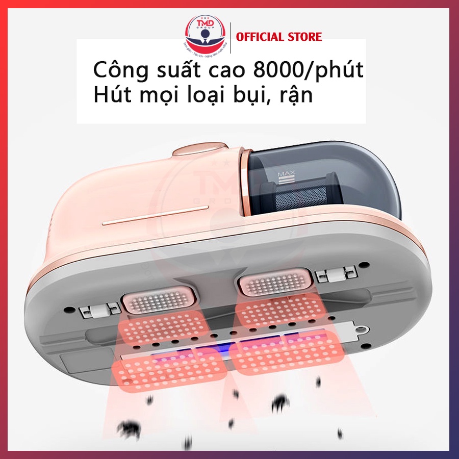 Máy Hút Bụi UV Cầm Tay TMD GROUP Lực Hút Mạnh Diệt Mọi Vi Khuẩn, Hút Sạch Đệm Giường Sofa Nhỏ Gọn