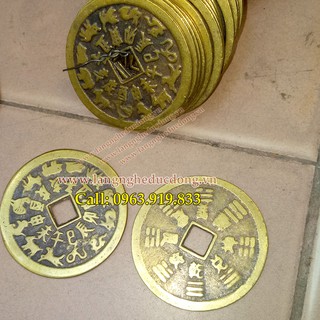 Xu phong thủy bằng đồng, tiền xu thái tuế, xu bằng đồng, đồ đồng phong thủy, vật phẩm phong thủy