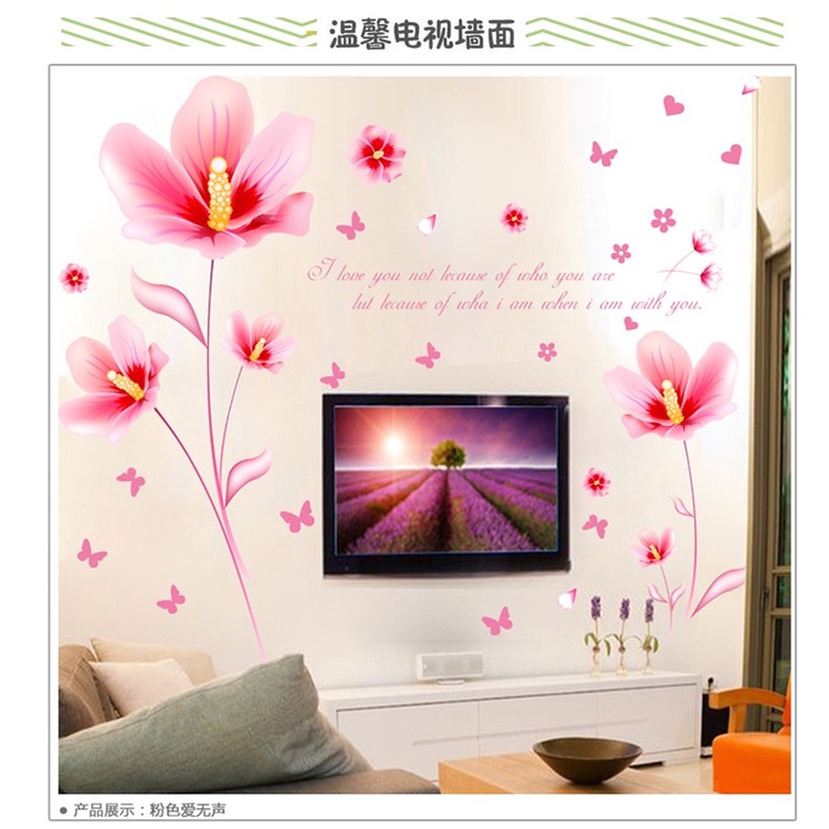 Decan dán tường, decan trang trí phòng hình hoa hồng đẹp XL8155