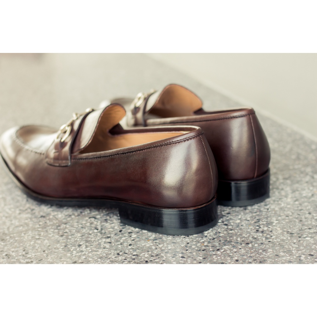 Giày tây nam da bê Loafer thủ công cao cấp MS 215 của thương hiệu Shinko sản xuất bởi CNES SHOEMAKER