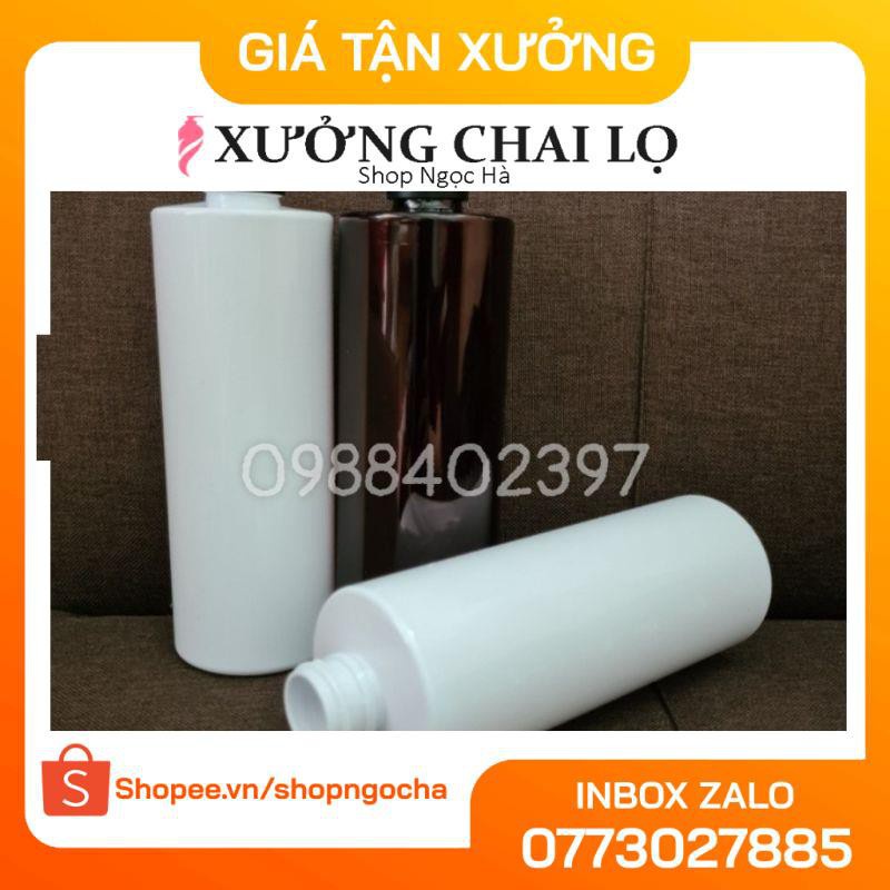 Chai Chiết Mĩ Phẩm ❤ GIÁ RẺ NHẤT ❤ Chai nhựa pet 500ml cao nắp vặn đen chiết mỹ phẩm , phụ kiện du lịch