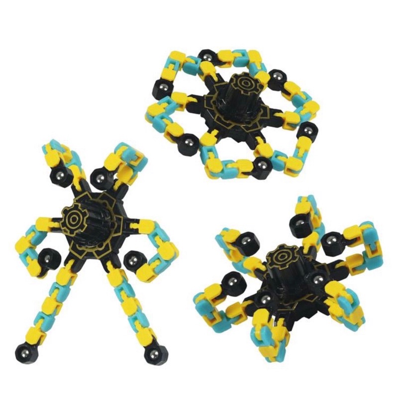 Con quay biến hình cơ học dạ quang, con quay robot lắp ráp robot fidget spinner