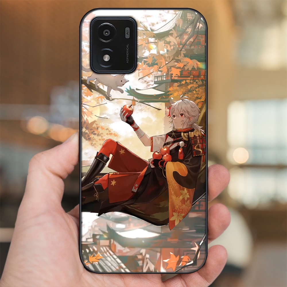 Ốp lưng Vivo Y01 viền đen in hình Kazuha Genshin Impact
