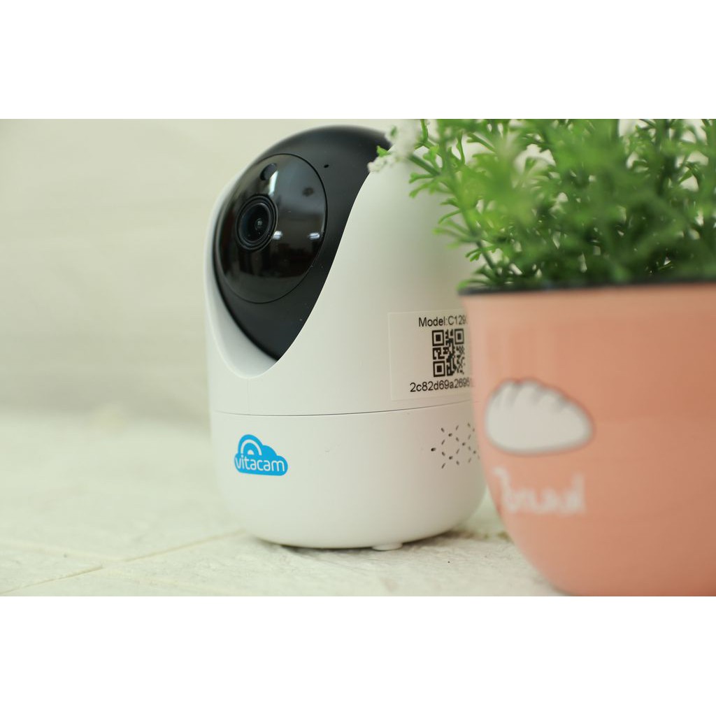 Camera Thông Minh Ip Wifi Vitacam C1290 - 3.0Mpx Full HD 1296P Chuẩn H265X - Xoay 360 - Bảo Hành Chính Hãng 24 Tháng.