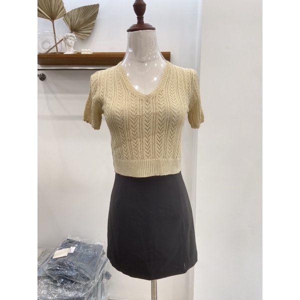 len croptop navy - nude