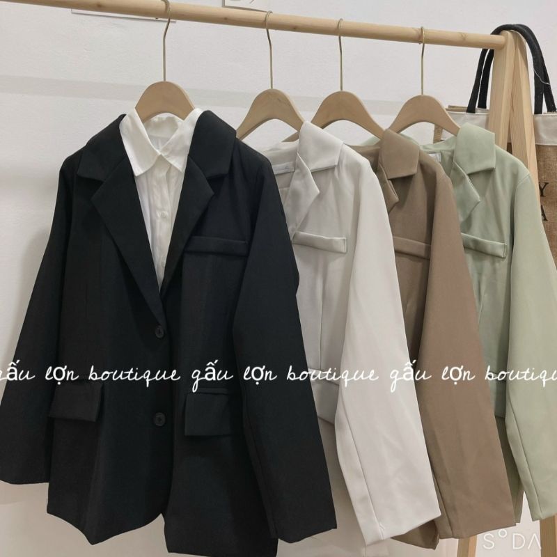 Áo blazer dài tay hai lớp ulzzang hàn quốc
