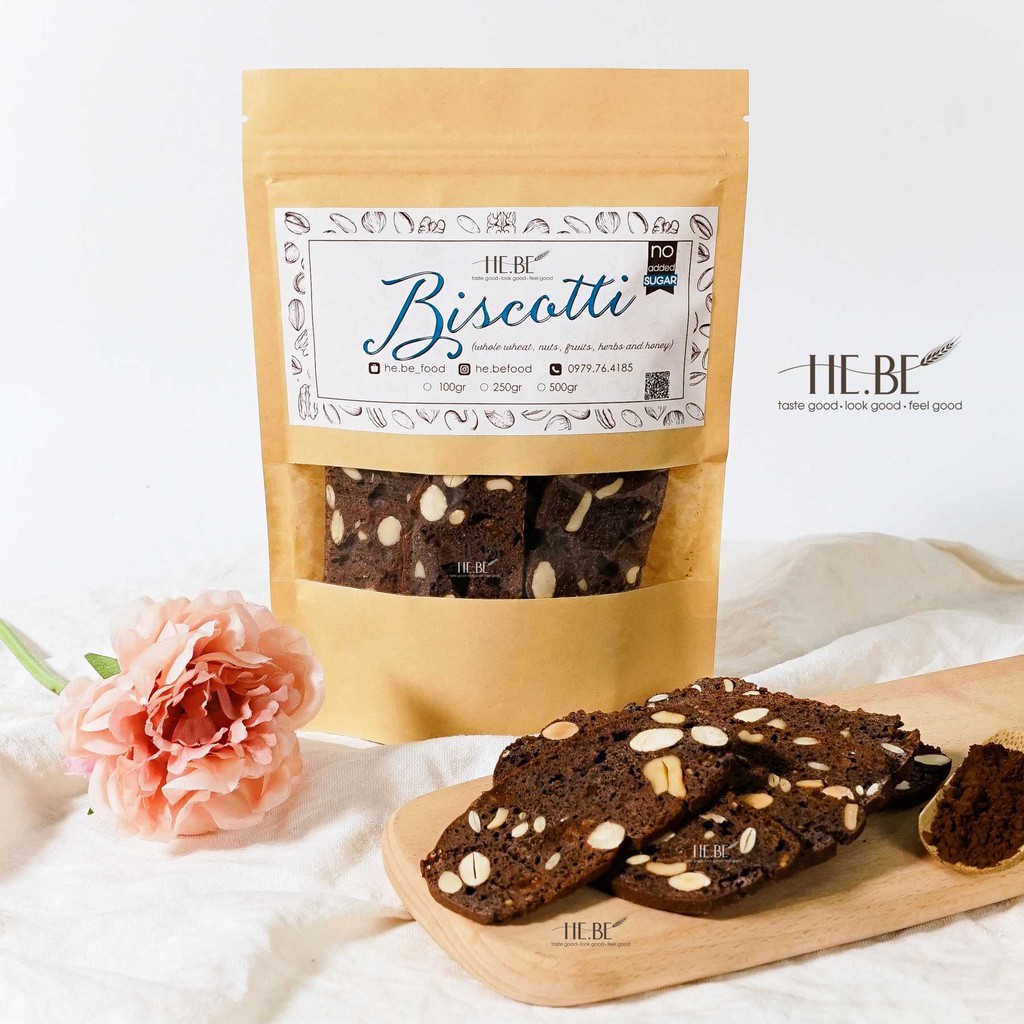 Bánh BISCOTTI Nguyên Cám Ăn Kiêng Lành Mạnh 100% by HeBe - Bánh Ngũ Cốc Giảm Cân Healthy | BigBuy360 - bigbuy360.vn