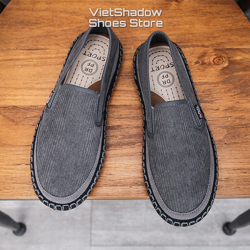 Giày slip on nam vải nhung mẫu mới Mùa Thu Đông 2022 - Mã SP 897