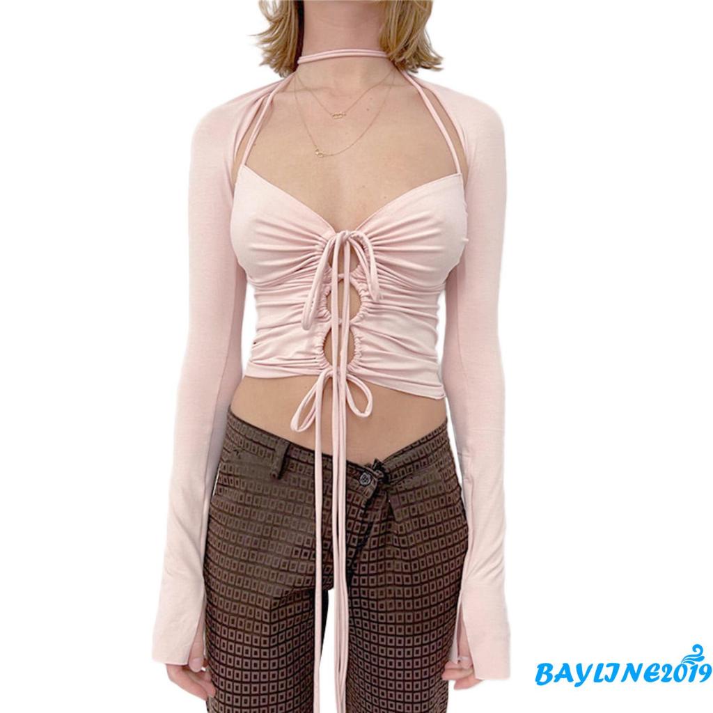 Set Áo Tank Top Hai Dây + Áo Khoác Tay Dài Màu Sắc Thời Trang Dành Cho Nữ