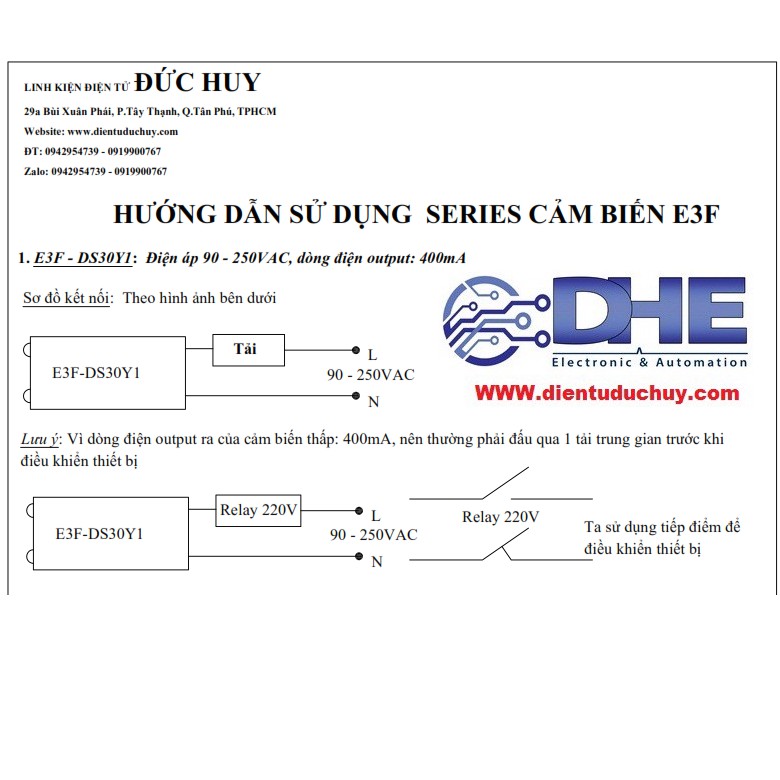 CẢM BIẾN VẬT CẢN QUANG ĐIỆN HỒNG NGOẠI - 2 DÂY 380VAC, MODEL E3F-DS30Y1, THƯỞNG MỞ NO, CHỐNG NHIỄU TỐT, ỔN ĐỊNH