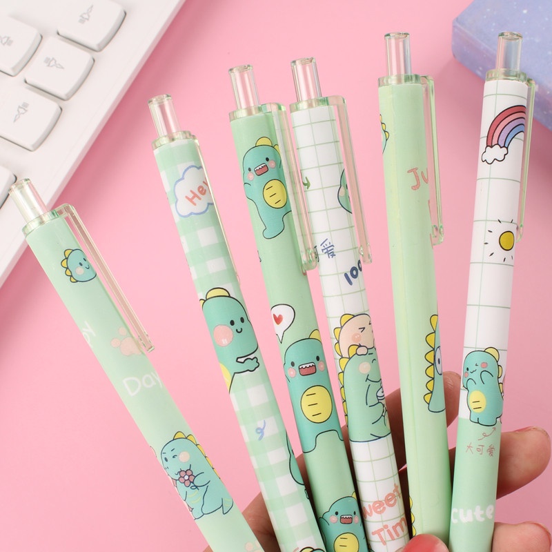 1 Bút Mực Nước Ngòi 0.5Mm Hình Khủng Long Dễ Thương