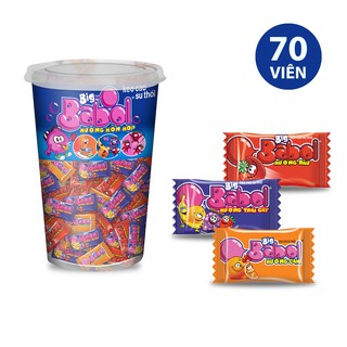 Hũ kẹo cao su thổi Big Babol Trái Cây Hỗn Hợp 70 viên (3.4g/viên)