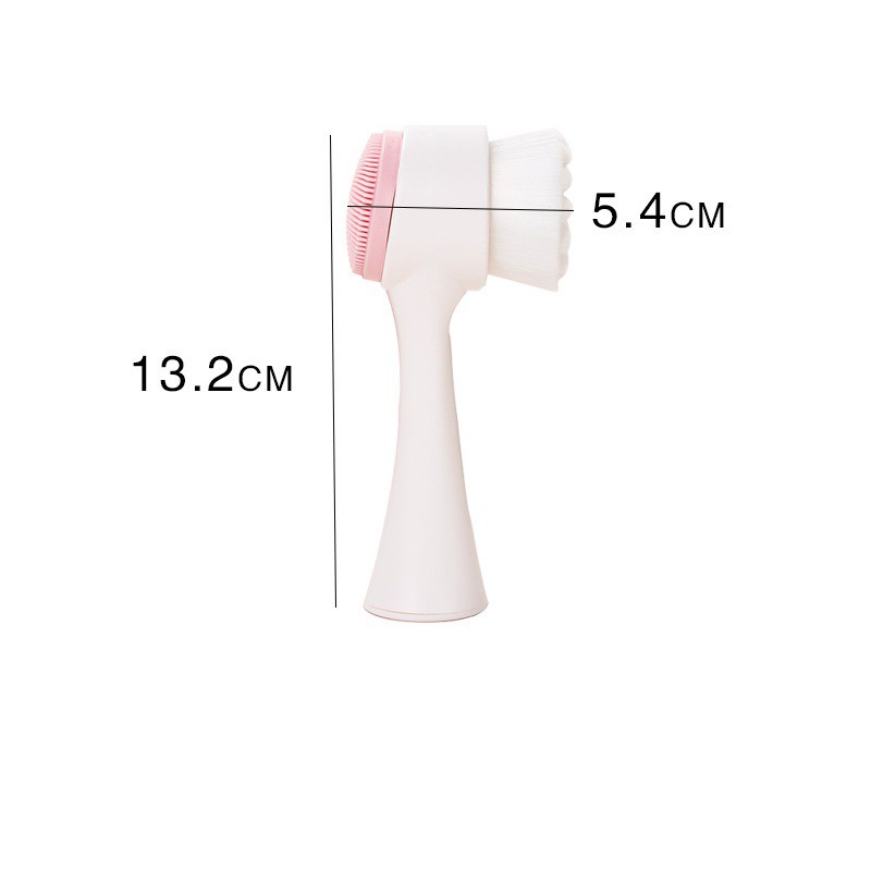 ❌Hàng Mới Về❌ Cây Cọ Rửa Mặt 2 Đầu Cầm Tay Bằng Silicon Mềm Mịn Massage Làm Sạch Da 88179 HOME STORE88