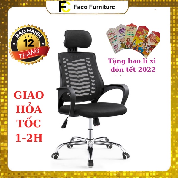 Ghế làm việc tựa đầu BE010 - Ghế làm việc đang được ưu chuộng nhất hiện nay