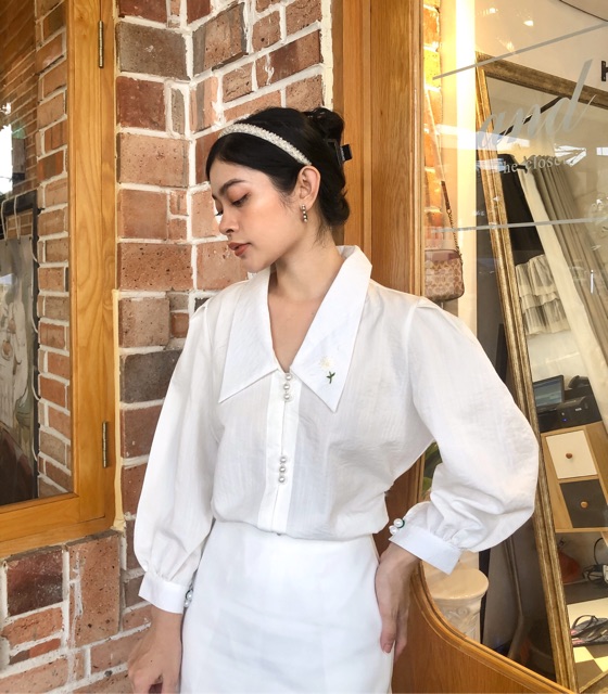 TIELA Áo thêu hoa cúc - Flora Shirt