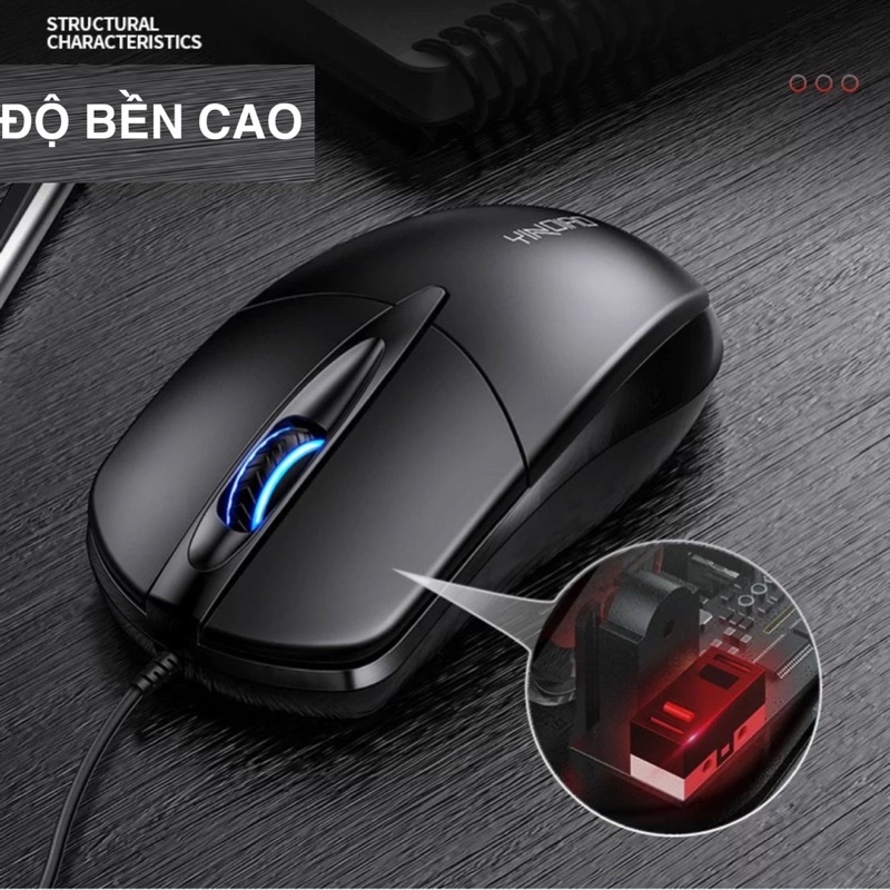 Chuột Laptop Máy Tính Có Dây YINOIAO G2 LED Tự Đổi Màu Làm Việc Văn Phòng Chơi Game-THMODERN