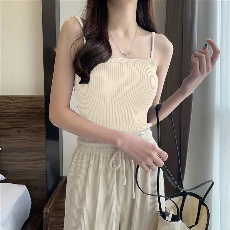 Áo Lụa Lạnh Không Tay Dáng Ôm Dễ Phối Đồ Thời Trang Mùa Hè Cho Nữ