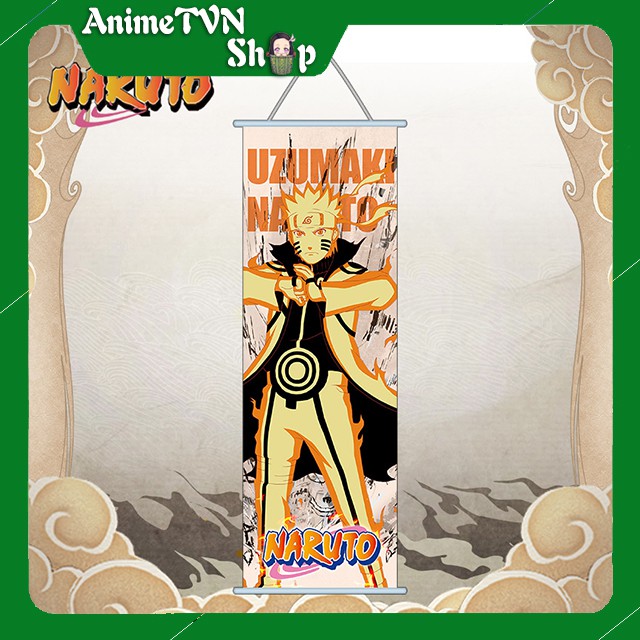 Poster vải lụa tranh lụa treo tường hình Anime Manga - Naruto Size 30x70cm