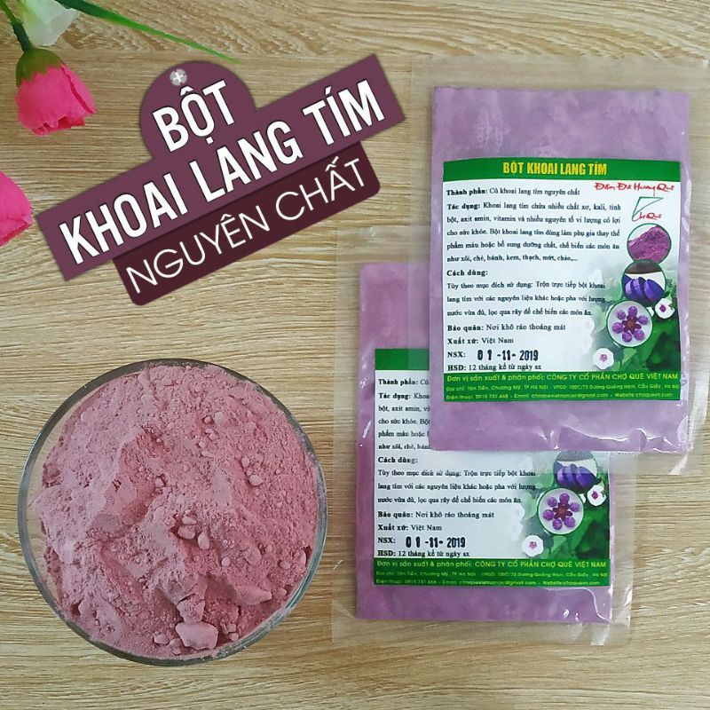 Bột khoai lang tím 50gram, 200gram - Bột khoai làm trà sữa