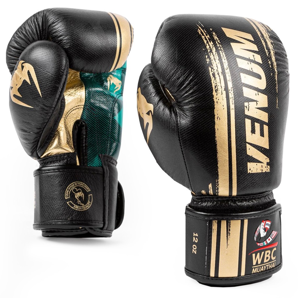 Găng tay boxing Venum WBC Muay Thai - Black/Gold