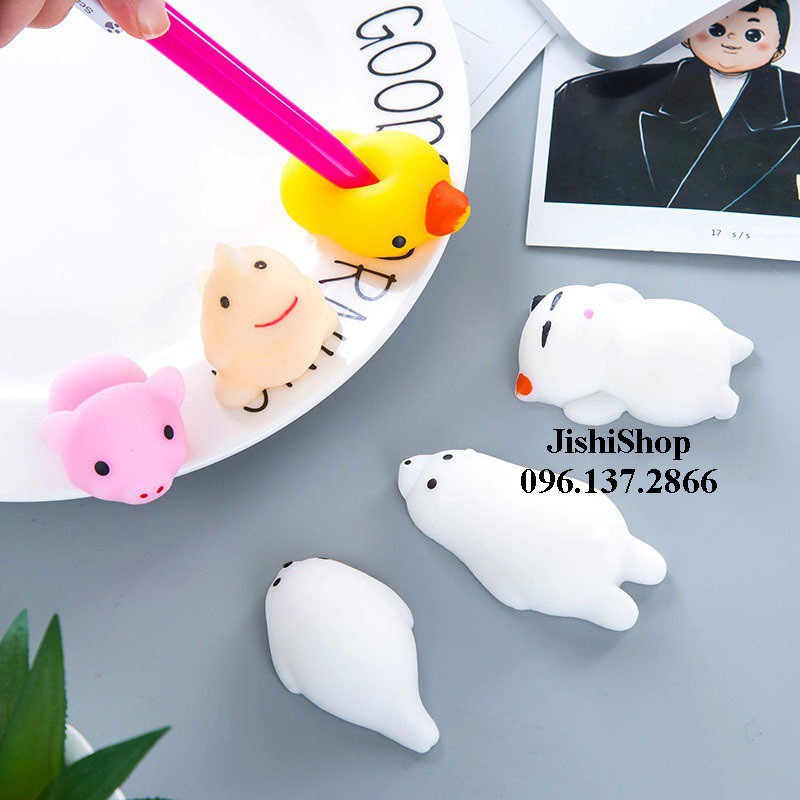 (thegioidochoi127) Sỉ Combo từ 5 CON TRỞ LÊN Squishy Mochi mềm dẻo hình thú đáng yêu- đồ chơi tiện ích càng mua càng rẻ