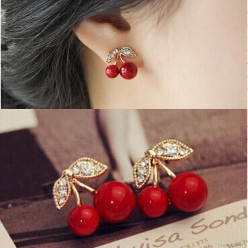 Đôi hoa tai hình quả cherry xinh xắn dành cho nữ