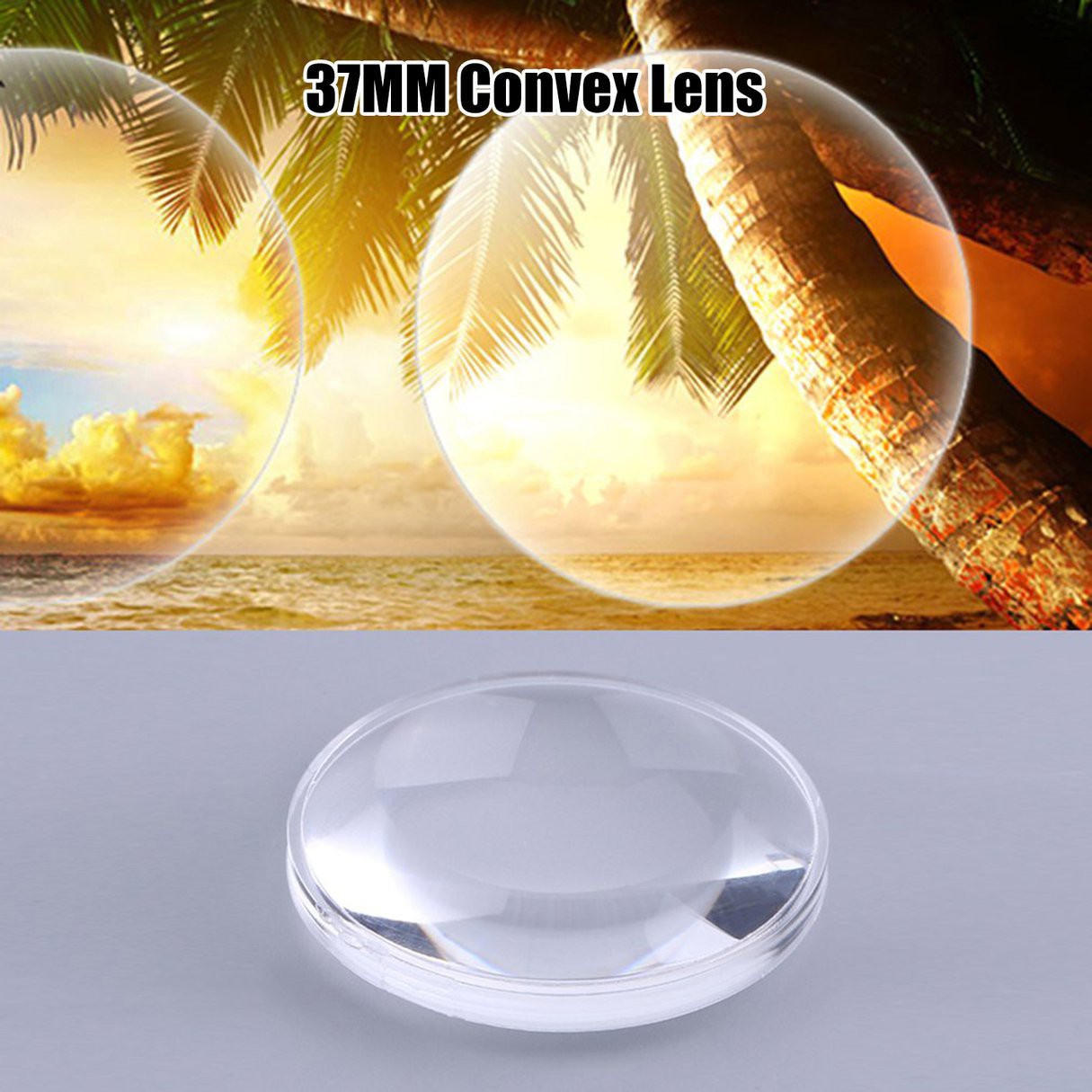 MBB 1PCS 37mm Dia Convex Lens 45mm Focal Length Virtual Reality VR Biconvex Lens