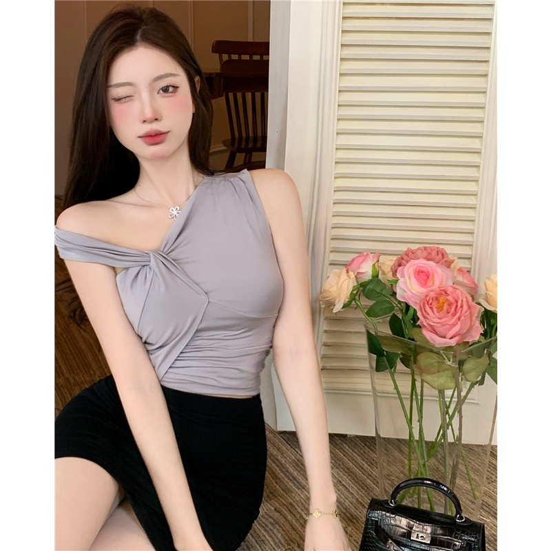 Áo Thun Không Tay Dáng Ôm Co Giãn Thời Trang Dành Cho Nữ