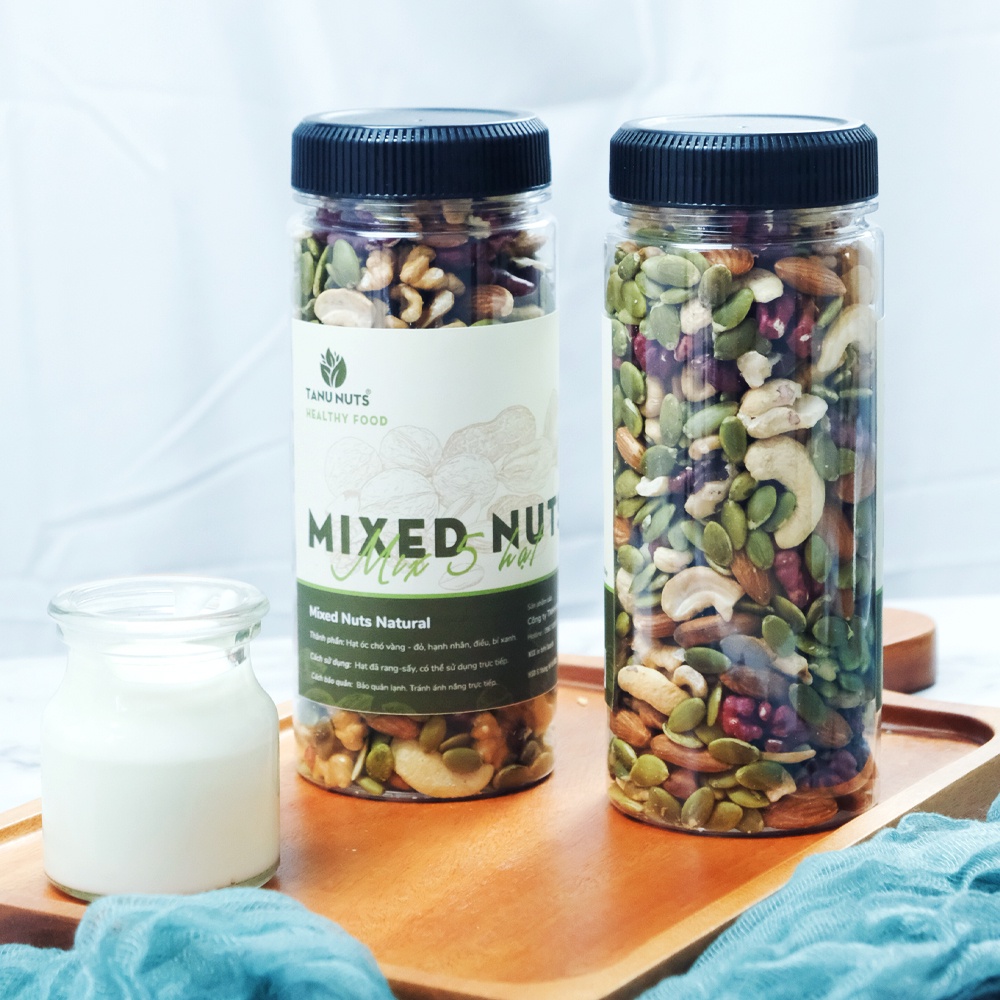 Hạt mix dinh dưỡng granola 5 loại hạt 350g, ngũ cốc ăn kiêng giảm cân tốt cho người bà bầu, gym, yoga