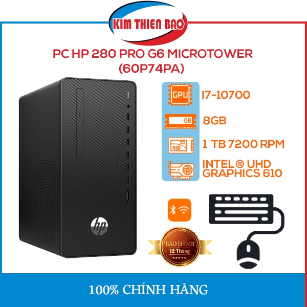 Máy Tính Để Bàn PC HP 280 Pro G6- i7-10700/ 8GB/ 1TB (60P74PA) (Chính hãng)