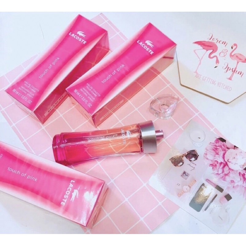 💕🌸Nước hoa nữ Lacoste Touch Of Pink Eau de Toilette 90ml EDT —-Nữ tính, trẻ trung, tinh tế🌸💕