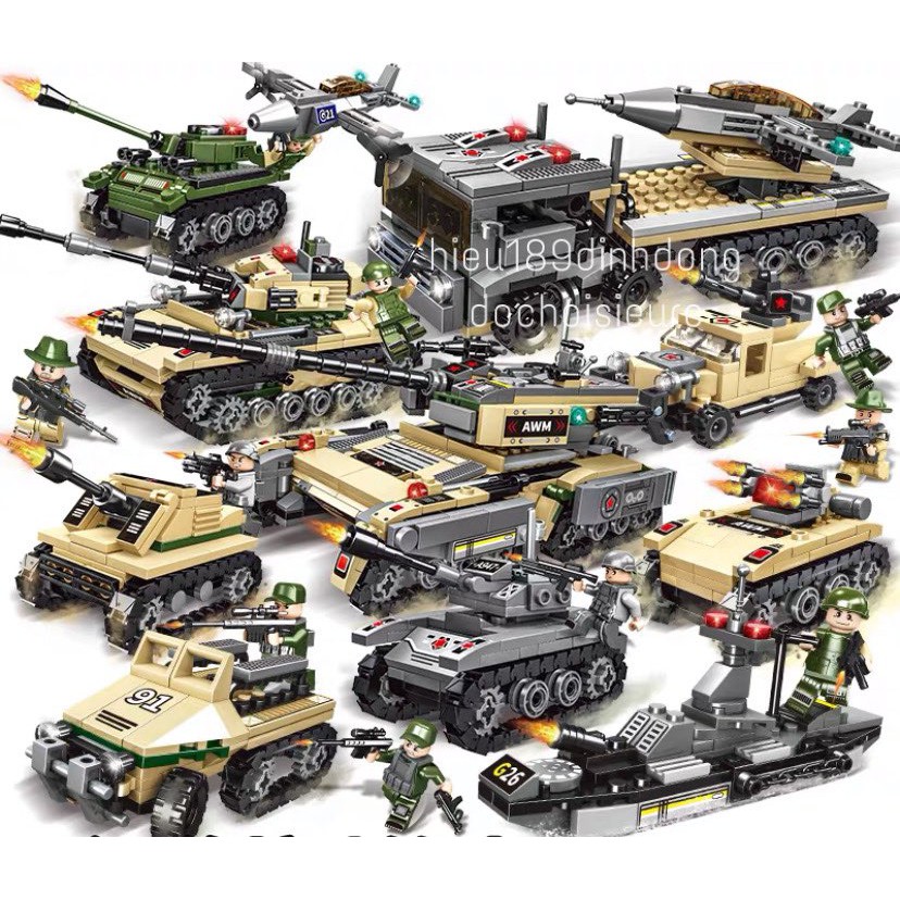 Lắp ráp xếp hình non Lego City 6657 : xe tank 27in3 1030 mảnh.