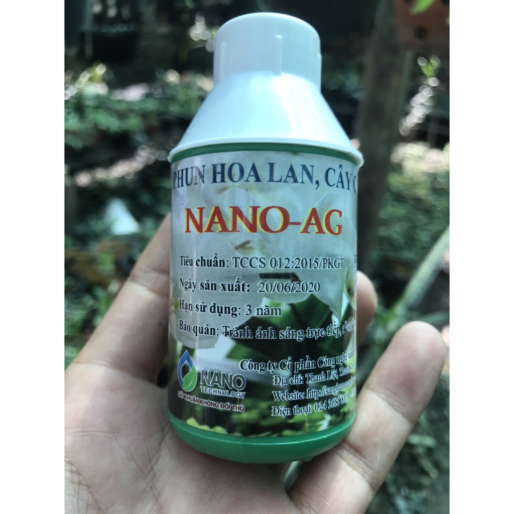 Dung dịch nano bạc đồng dùng cho hoa lan cây cảnh chai 100ml