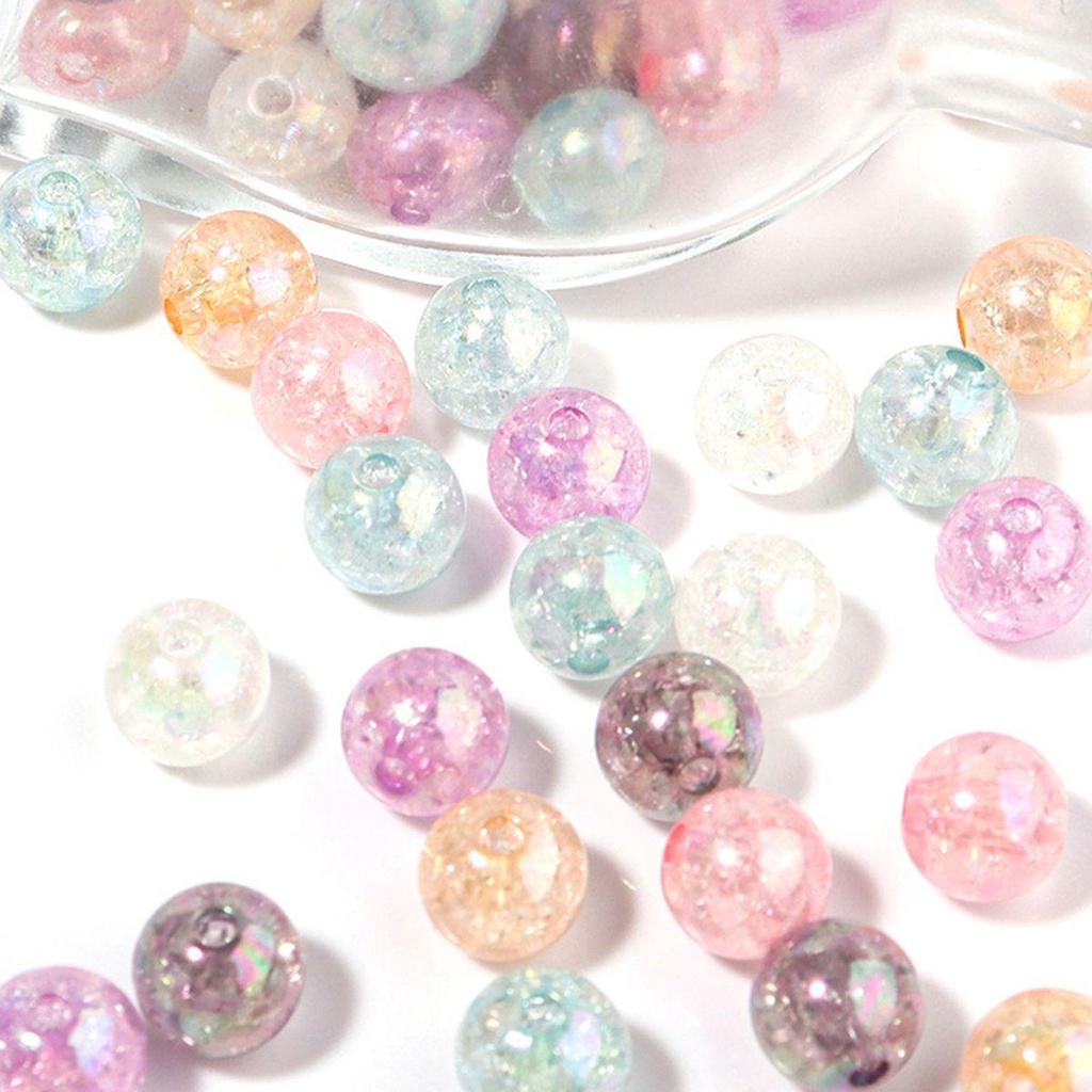 YIYU 1 Chuỗi Hạt Xỏ Vòng Đeo Tay Bằng Acrylic Nhiều Màu